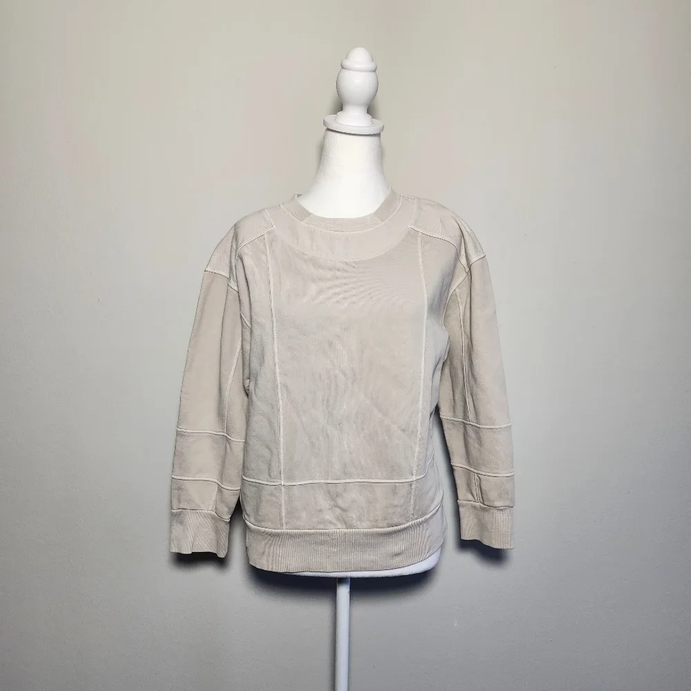 Reiss Anais Off White Thick High Quality Cotton Crewneck Sweatshirt M - Picture 4 of 11